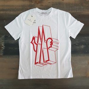 Moncler Logo Printed White T-Shirt